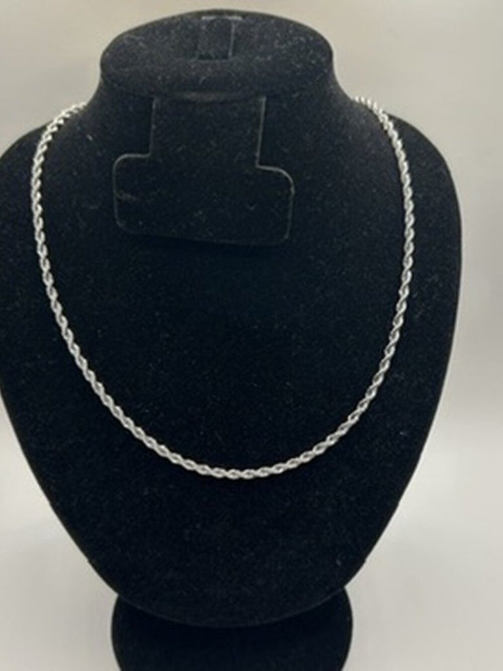Mens Rope Chain 3mm 20 Inch Real Silver Solid Street Plated Miami Layering New